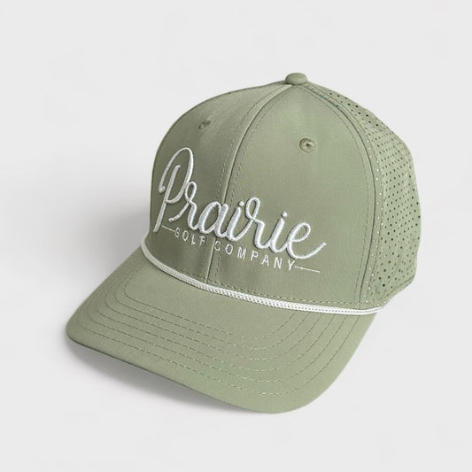 Script Rope Hat - Sage / White