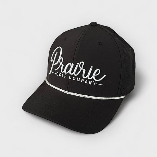 Script Rope Hat - Black / White