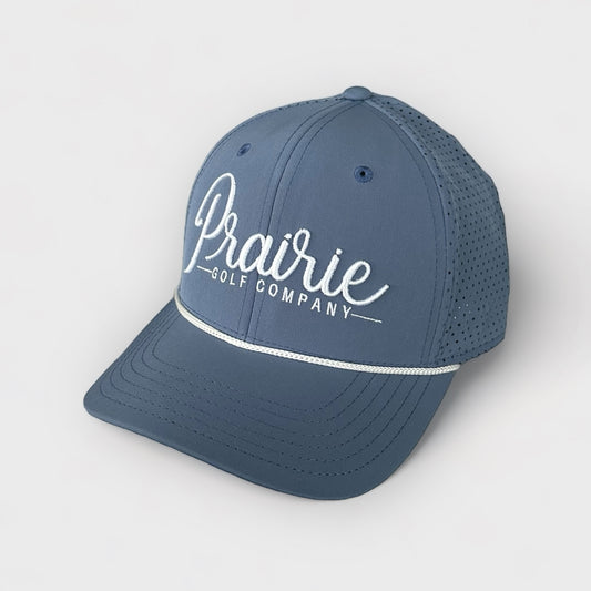 Script Rope Hat - Prairie Blue / White