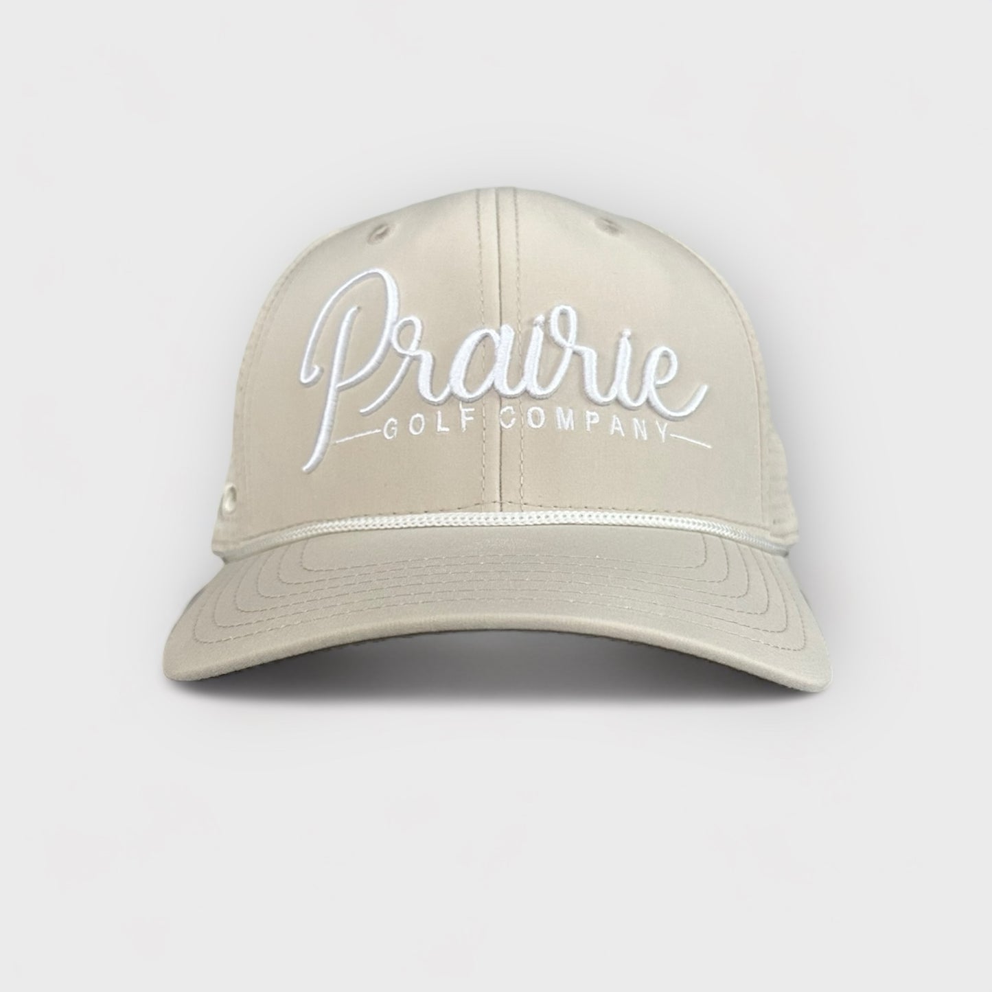 Script Rope Hat - Stone / White